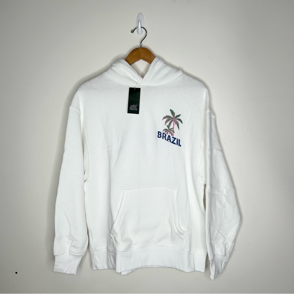 Wild Fable Women's Hoodie Sweatshirt White Size Small Brazil Copa Cabana New - Picture 9 of 9